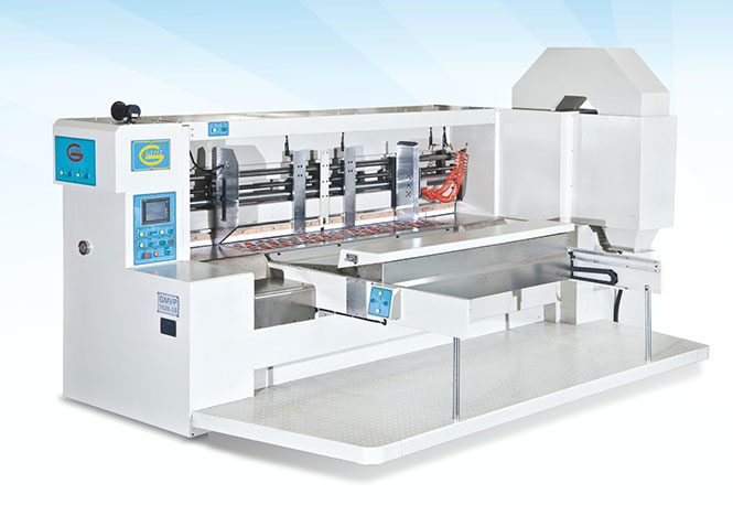 Computer-controlled water-based printing slotting die-cutting-gluing box linkage line