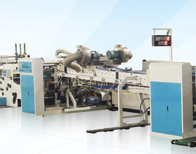 Computer-controlled water-based printing slotting die-cutting-gluing box linkage line